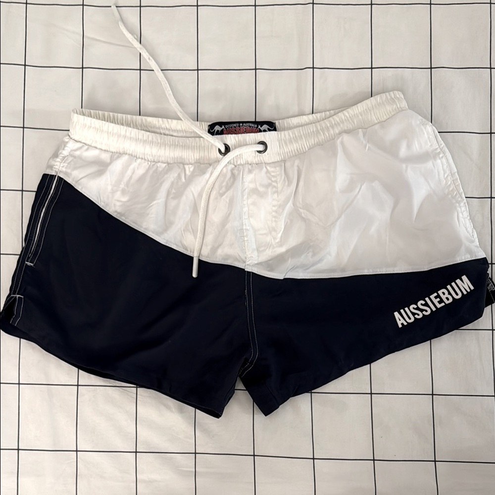 Aussiebum Blue and White Swim Shorts